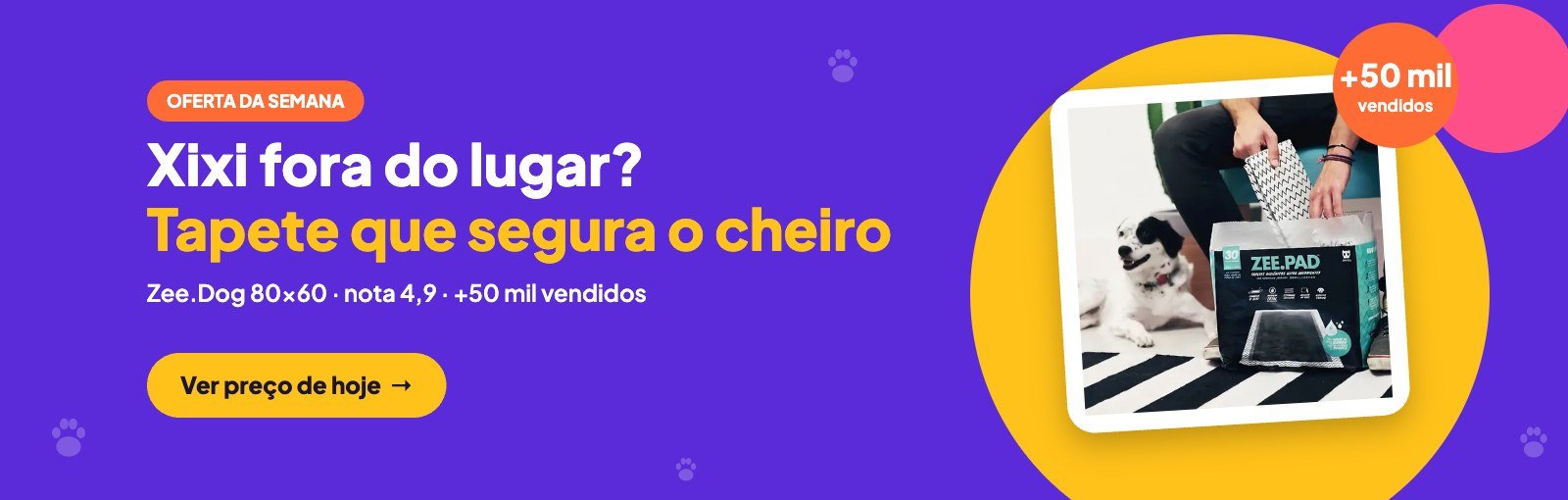 Xixi fora do lugar? Tapete Zee.Dog que segura o cheiro