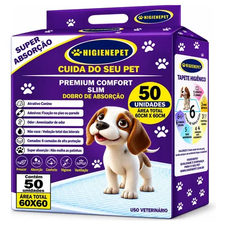 Tapete Higiênico Higienepet 60x60 (50 un.)